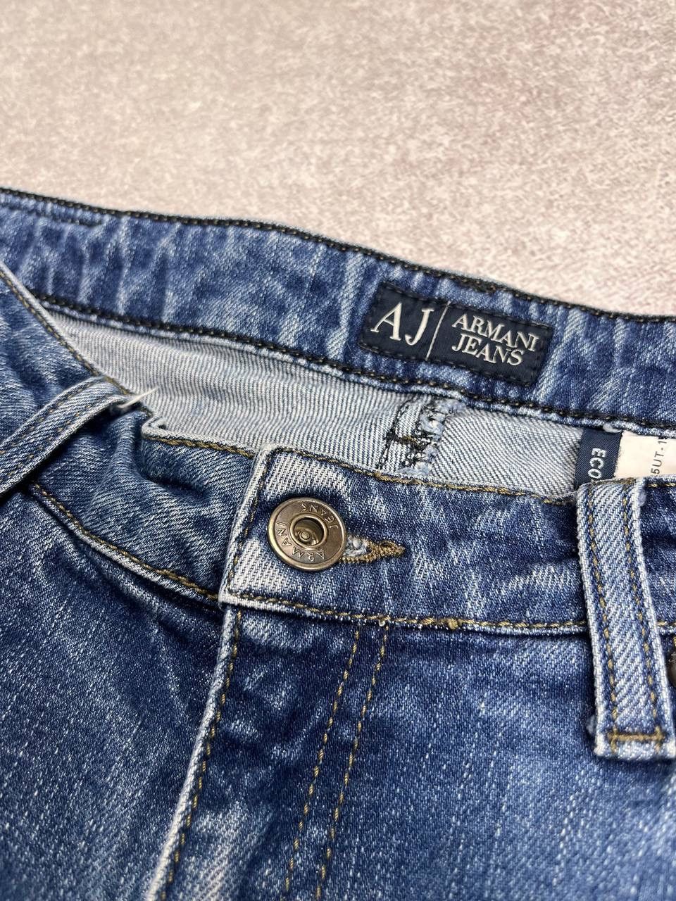 Armani × Vintage Vintage Armani Pocket Logo Baggy Jeans Y2K 31 Size US 31 - 7 Thumbnail