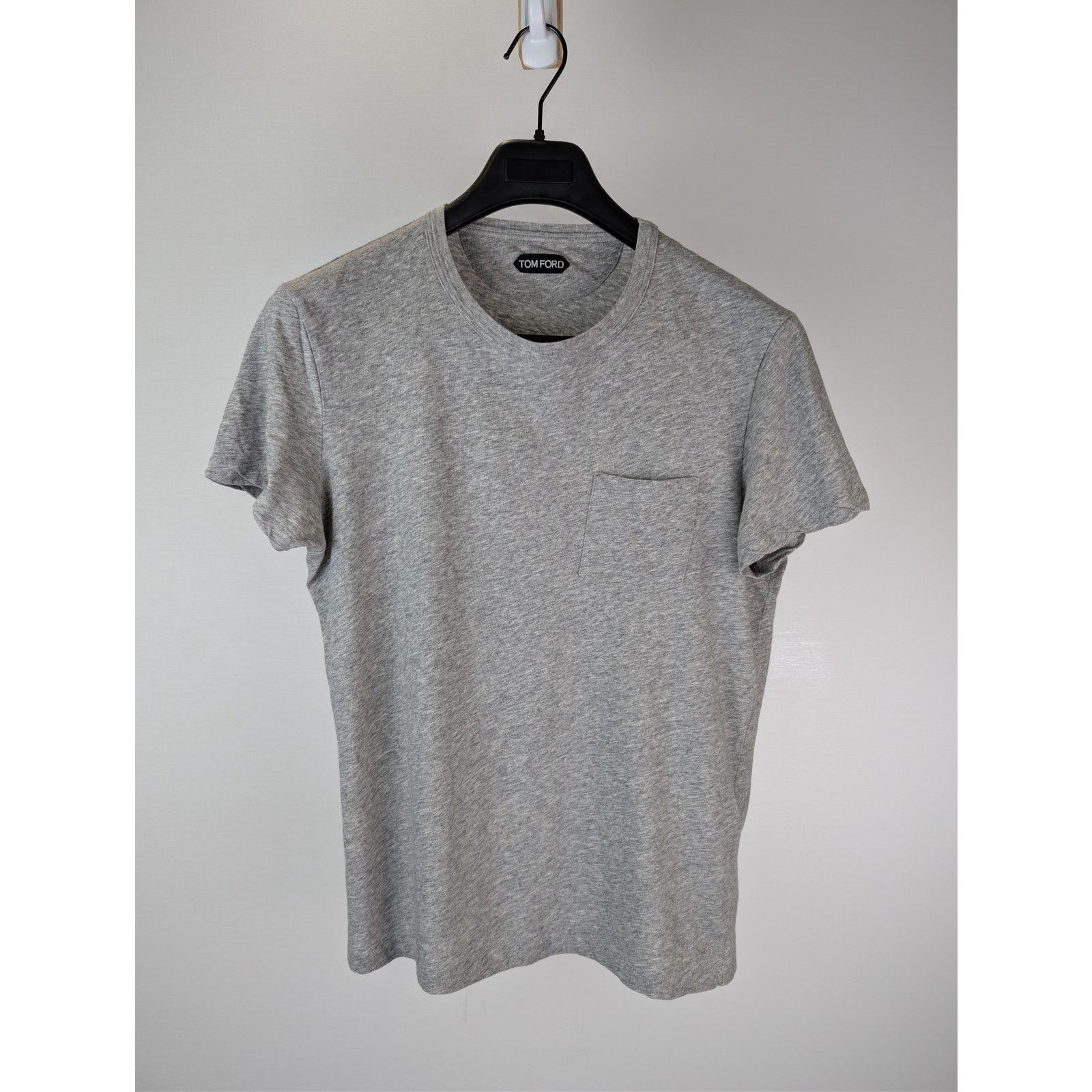 Tom Ford o1rshd1 CC20 Mélange Cotton-Jersey Pocket T-Shirt in Grey Size US M / EU 48-50 / 2 - 2 Thumbnail