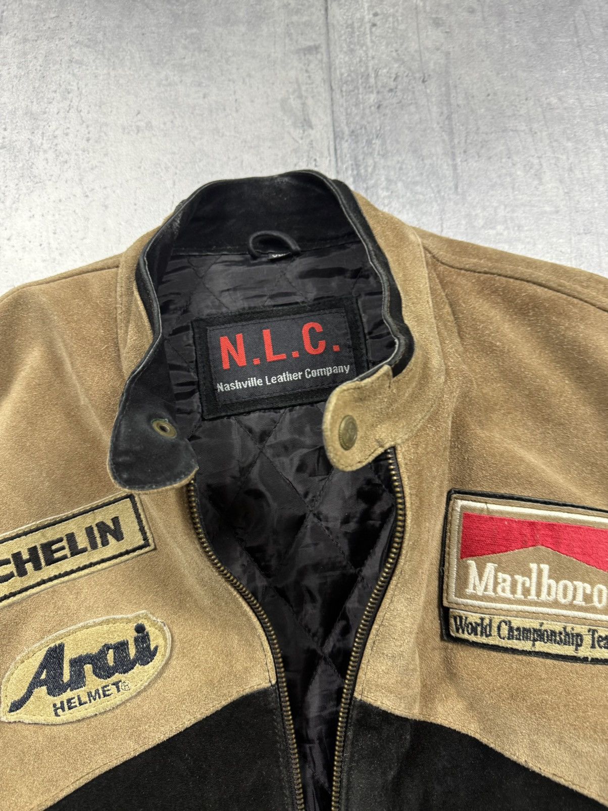 Marlboro Marlboro vintage leather jacket race jacket Size US XL / EU 56 / 4 - 8 Thumbnail