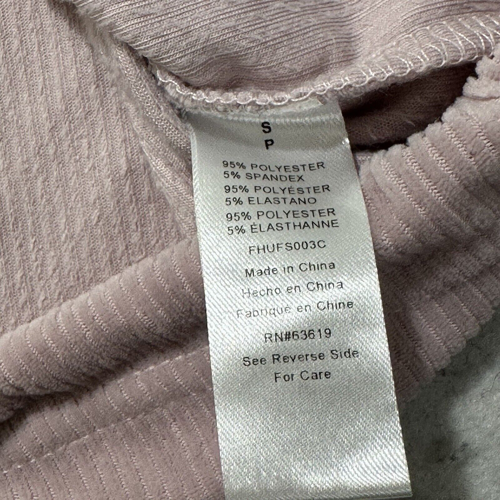 Hurley Hurley Small Velour Crewneck Sweatshirt Light Pink + White Size S / US 4 / IT 40 - 12 Thumbnail