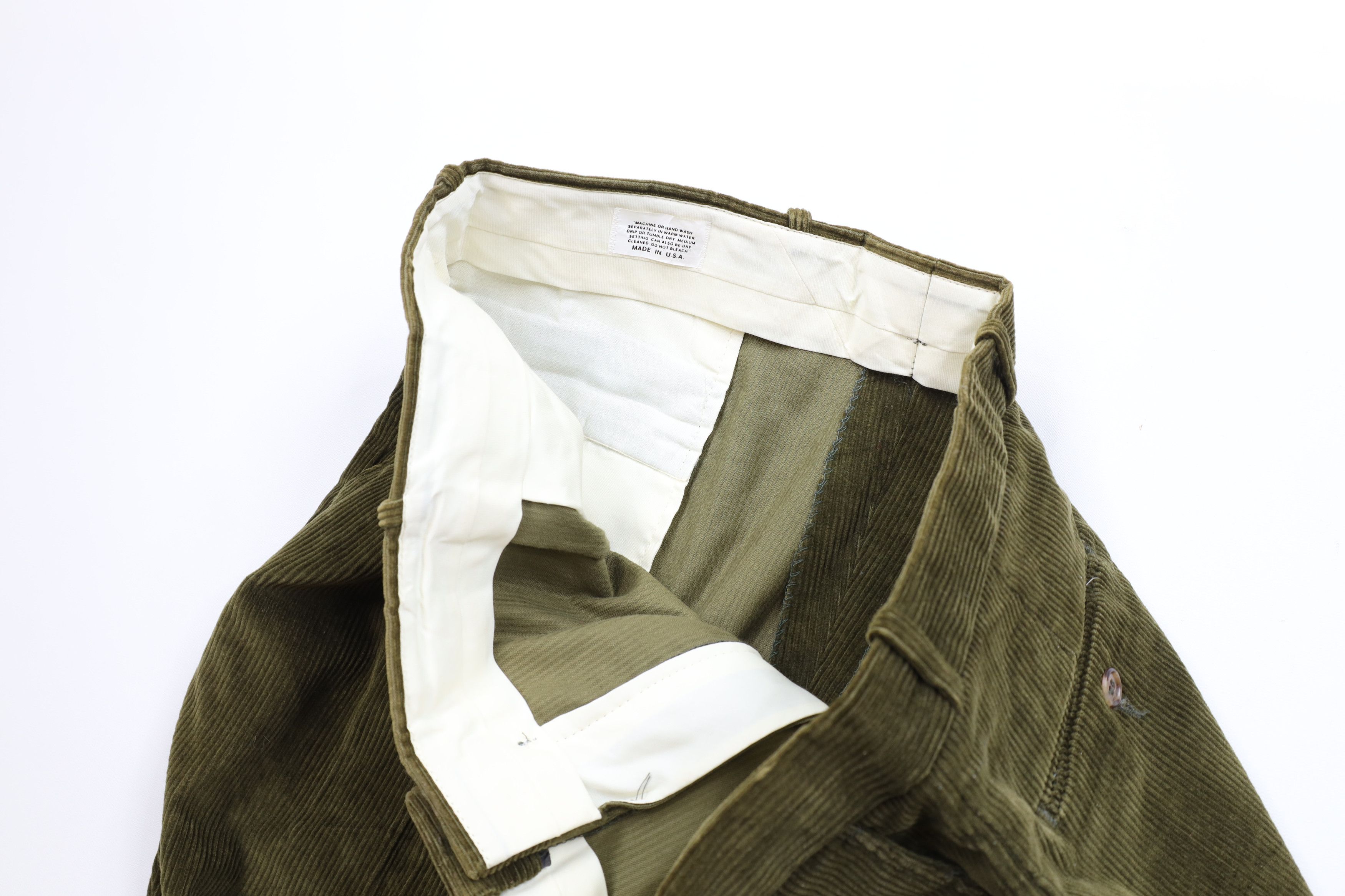 Vintage Vintage 70s Streetwear Wide Leg Corduroy Pants USA Green Size US 38 / EU 54 - 7 Thumbnail