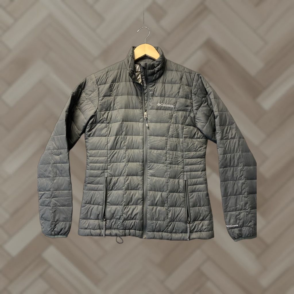 Olive COLUMBIA Down Puffy Puffer Jacket Coat Womens M Faded Olive Green Full Zip Size M / US 6-8 / IT 42-44 - 1 Thumbnail