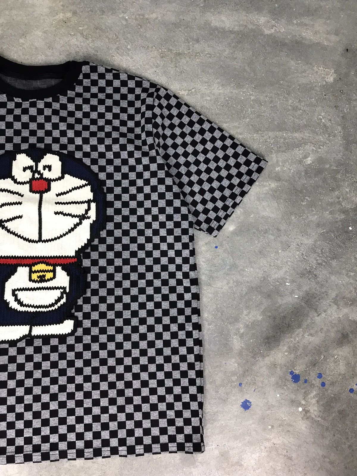 Disney Doraemon Big Logo Checkered Tee anima cartoonnetwork Size US XL / EU 56 / 4 - 2 Thumbnail