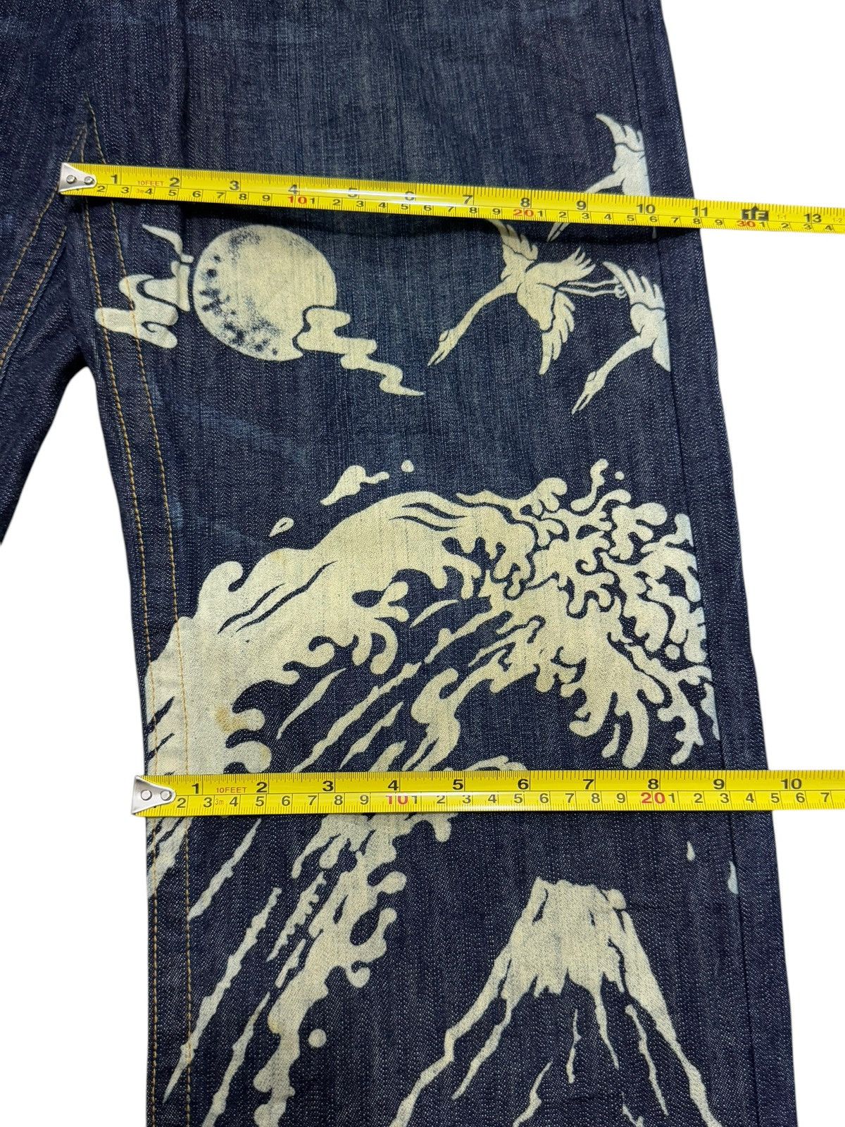 Japanese Brand RARE DENIM KARAKURI TAMASHII JAPAN SIGNATURE DENIM CULTURE Size US 35 - 7 Thumbnail