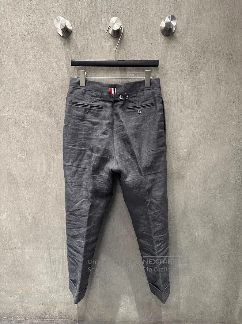 Thom Browne Thom Browne size M Linen Pants Gray Size US 27 - 2 Thumbnail