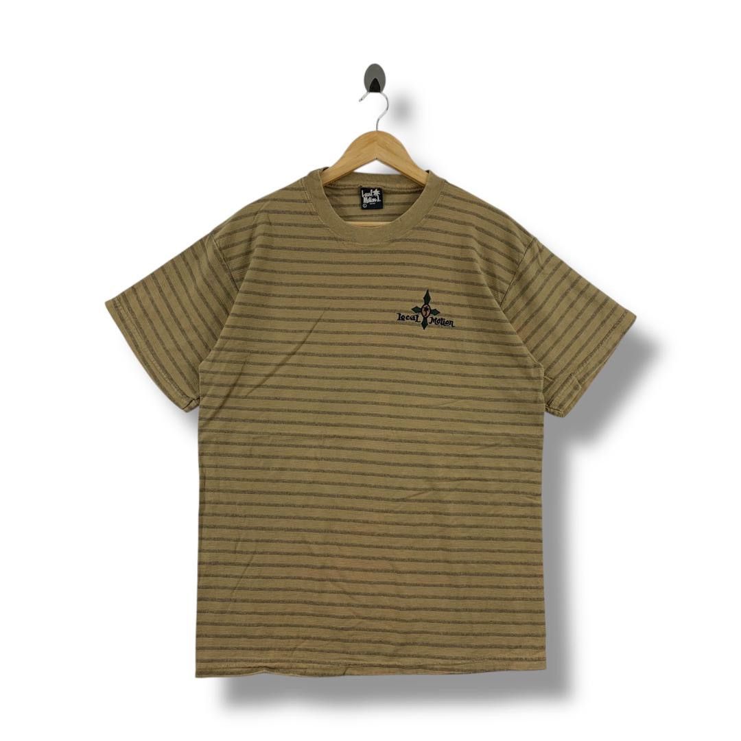 Vintage Vintage 90s LOCAL MOTION stripe embroidery surfing tee Size US L / EU 52-54 / 3 - 1 Thumbnail