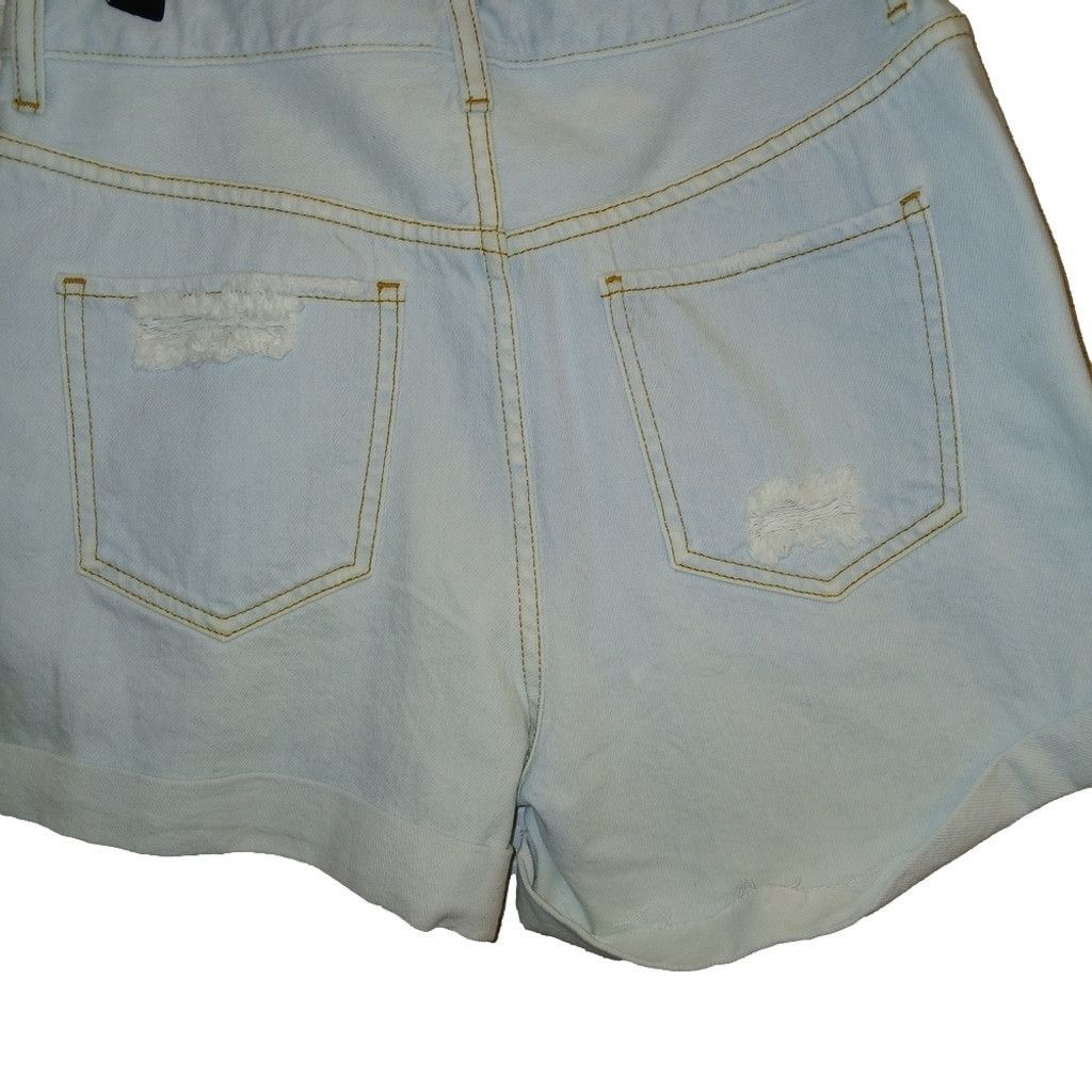 Song For The Mute Light Blue Distressed Women’s Denim Shorts Size 28" / US 6 / IT 42 - 2 Thumbnail