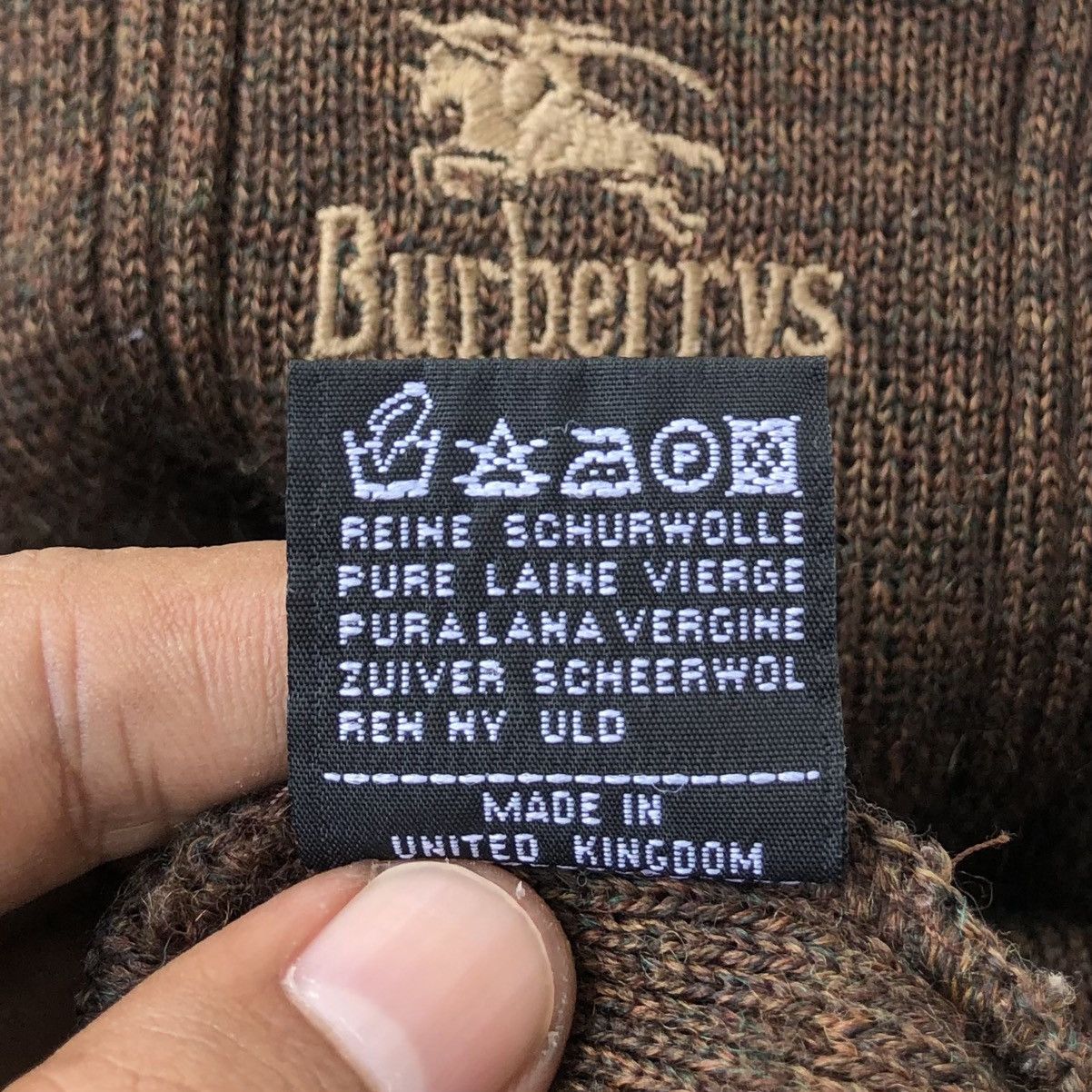 Burberry Vintage Burberrys Suede Elbow Patches 100% Pure New Wool Size US M / EU 48-50 / 2 - 19 Thumbnail