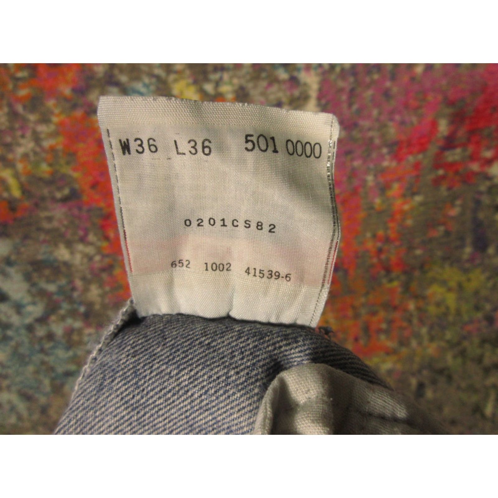 Levi's VINTAGE Levi's 501 Jeans Denim Pants Classic Button Fly Original Fit Men 35x34 Blue Mid Wash Distressed 501 Model USA American Size US 35 - 7 Thumbnail
