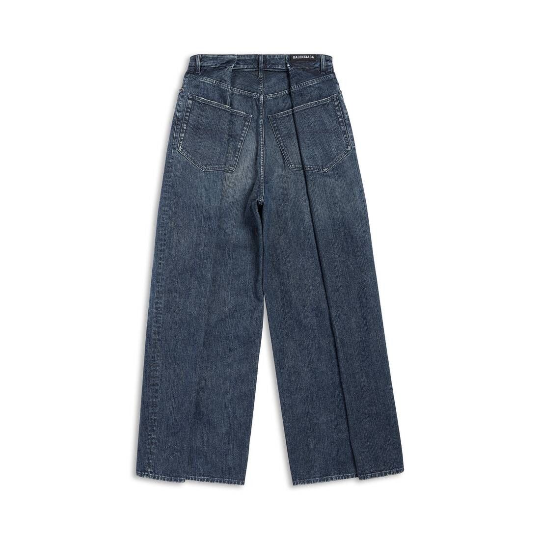 Balenciaga oc11z0225 Double Side Jean Pant in Dark Blue Size US 34 / EU 50 - 4 Thumbnail