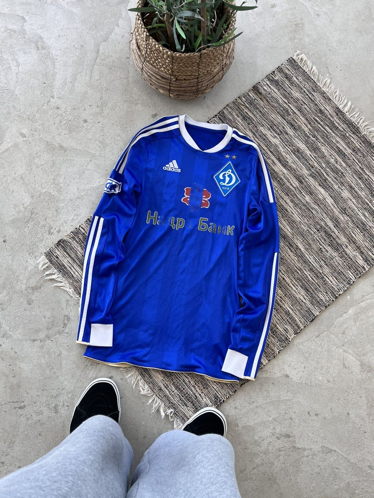 Adidas Vintage Adidas Dynamo Kyiv LongSleeve Jersey Blue 6 Football Size US S / EU 44-46 / 1 - 1 Thumbnail