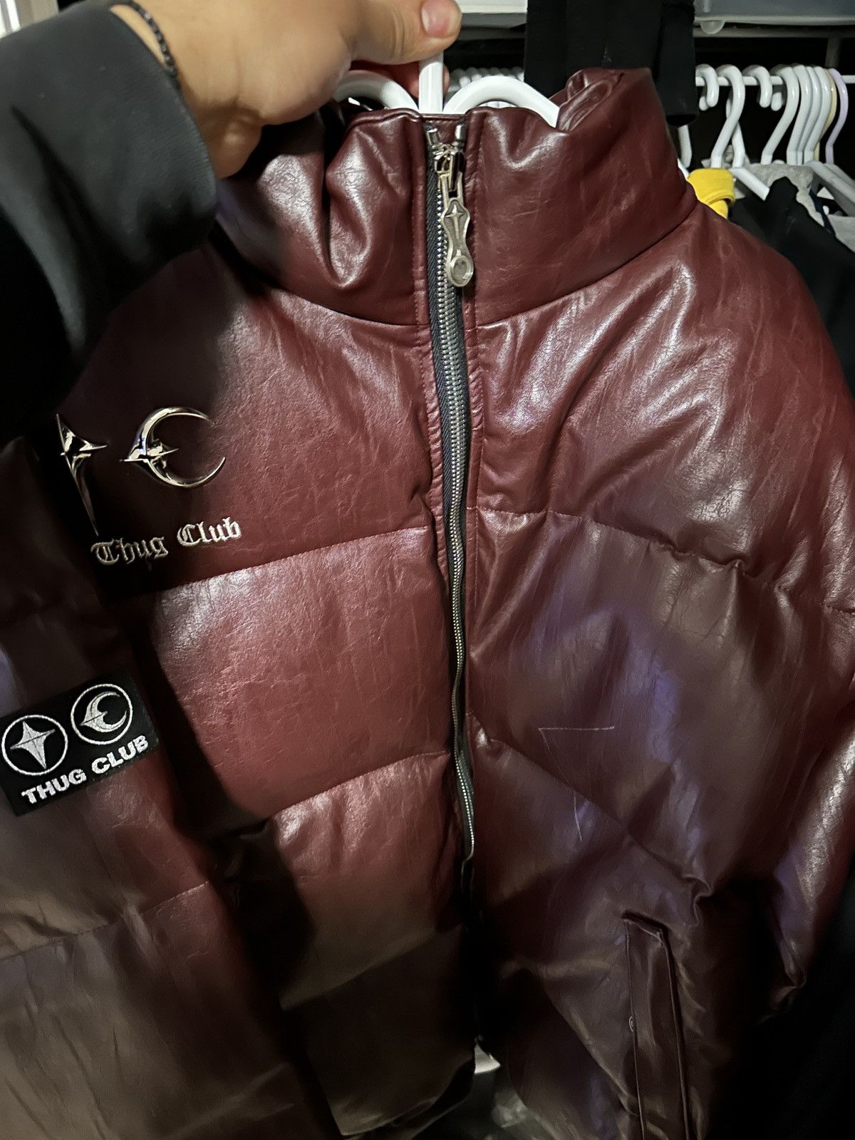 Thug Club Thug Club Leather Puffer | Grailed
