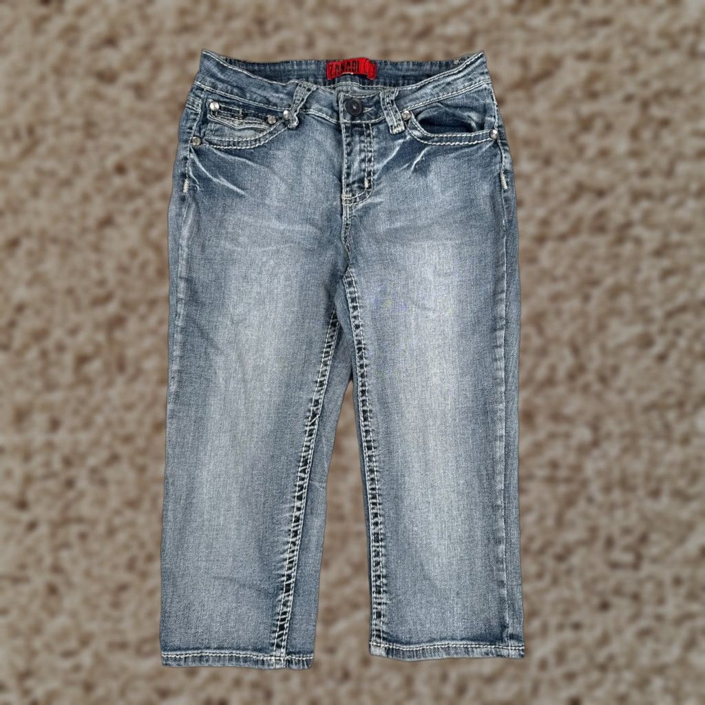 Vintage Zanadi Jeans Women Capri 6 Blue Denim Cotton Blend Low Rise 26x18 Size 28" / US 6 / IT 42 - 1 Thumbnail