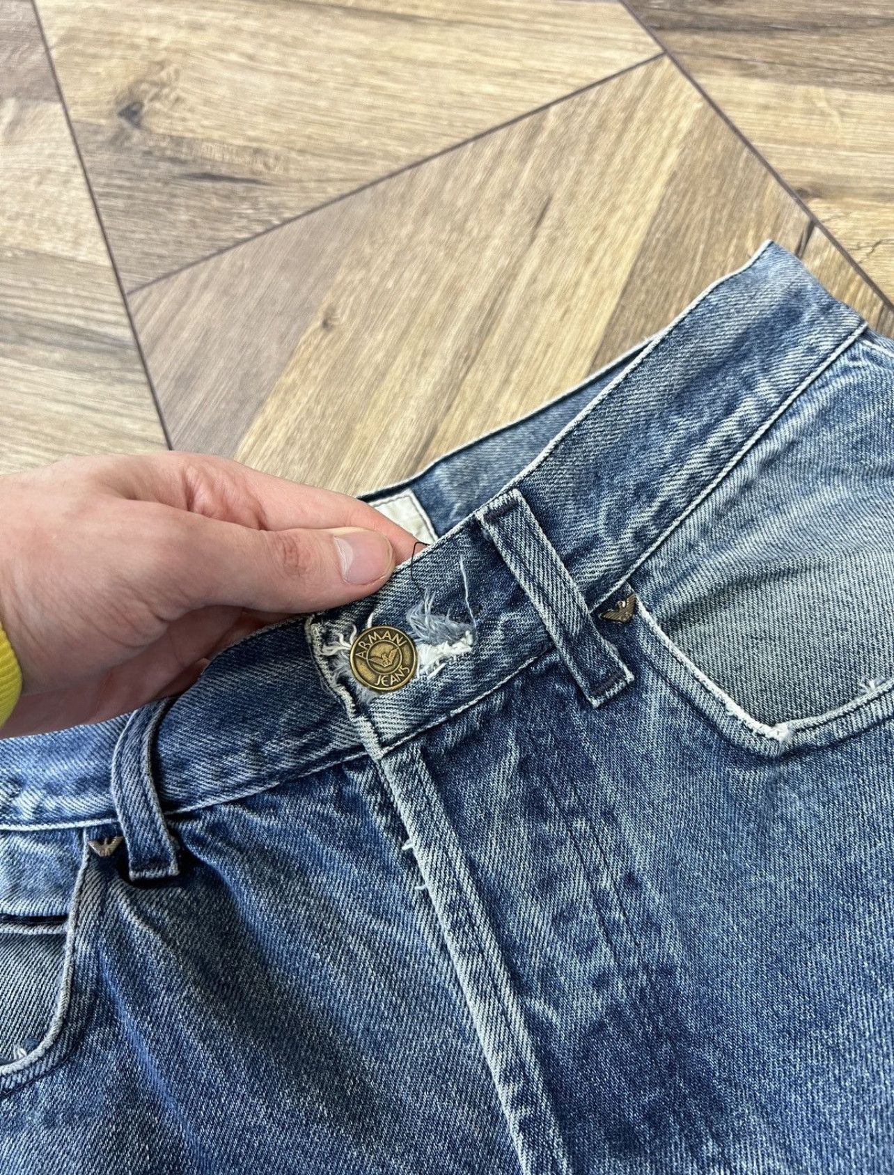 Armani × Emporio Armani × Vintage Vintage Armani Denim Blue Streetwear Jeans Size US 30 / EU 46 - 13 Thumbnail