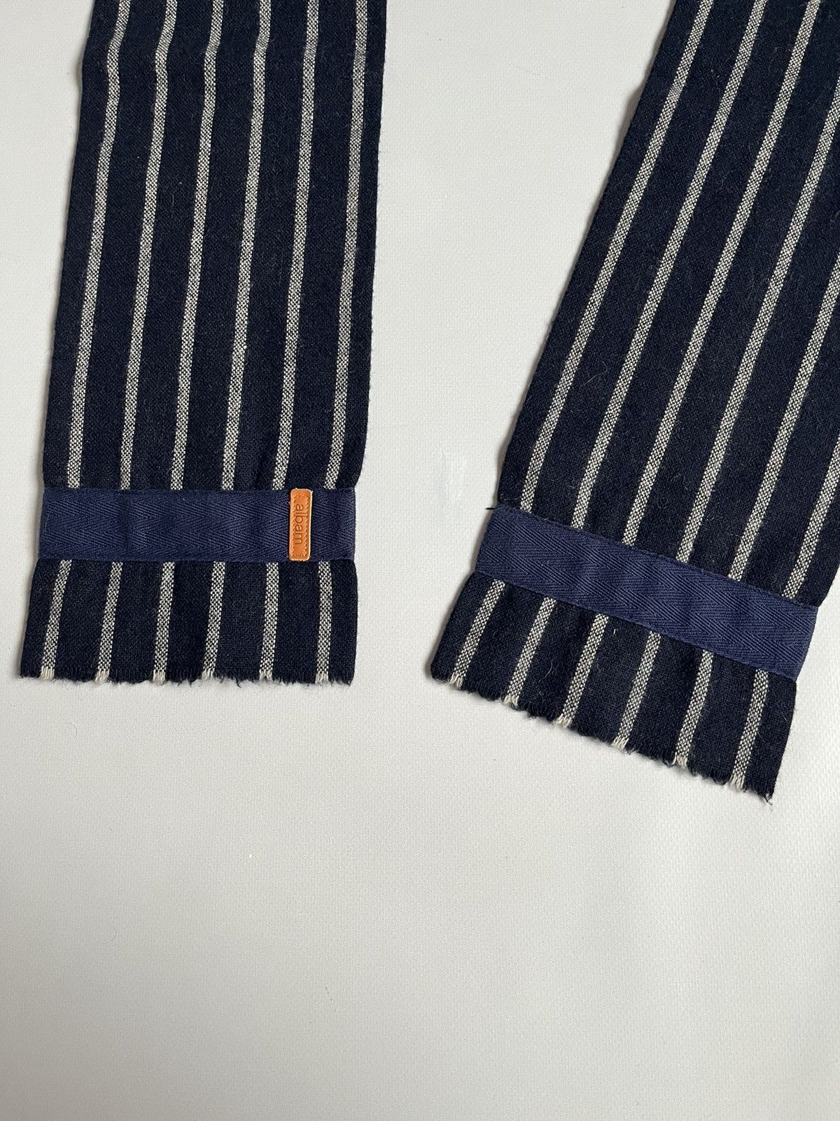 Albam × Japanese Brand Albam Men Wool Striped Blue Scarf Size ONE SIZE - 6 Thumbnail