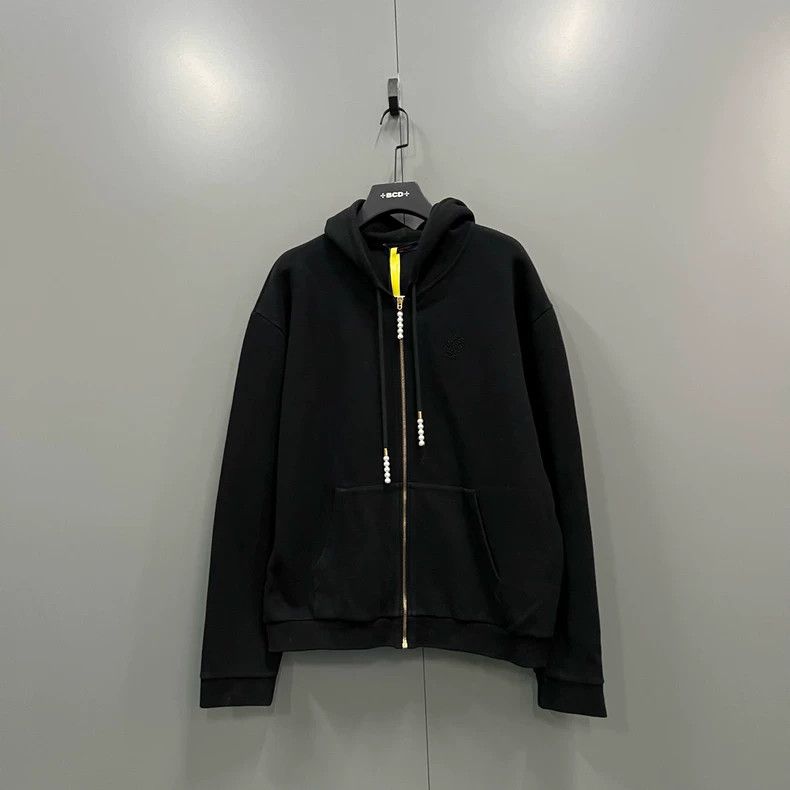 Louis Vuitton Black Beaded Zip Hoodie 2502-Nextarrow