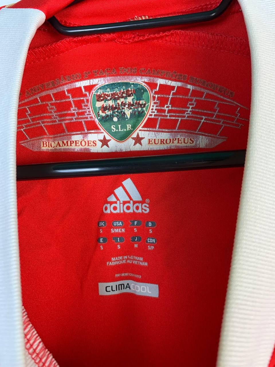 Adidas × Vintage SL BENFICA 2011 2012 HOME FOOTBALL SHIRT SOCCER JERSEY Size US S / EU 44-46 / 1 - 7 Thumbnail