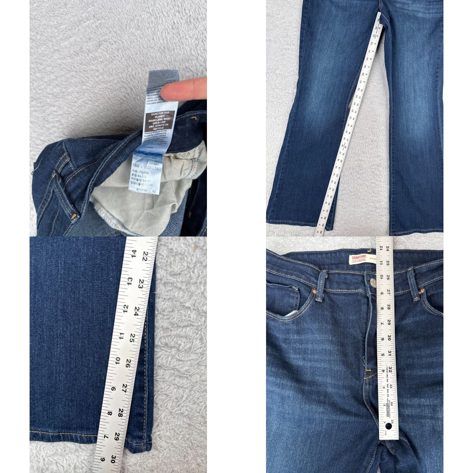 Levi's Levi's 500 Jeans Women Regular Bootcut Mid Rise 33x32 Denim Cotton Blue 16 Comfortable Pockets Distressed Solid Vintage No N/A Size 38" / US 16 / IT 52 - 8 Thumbnail