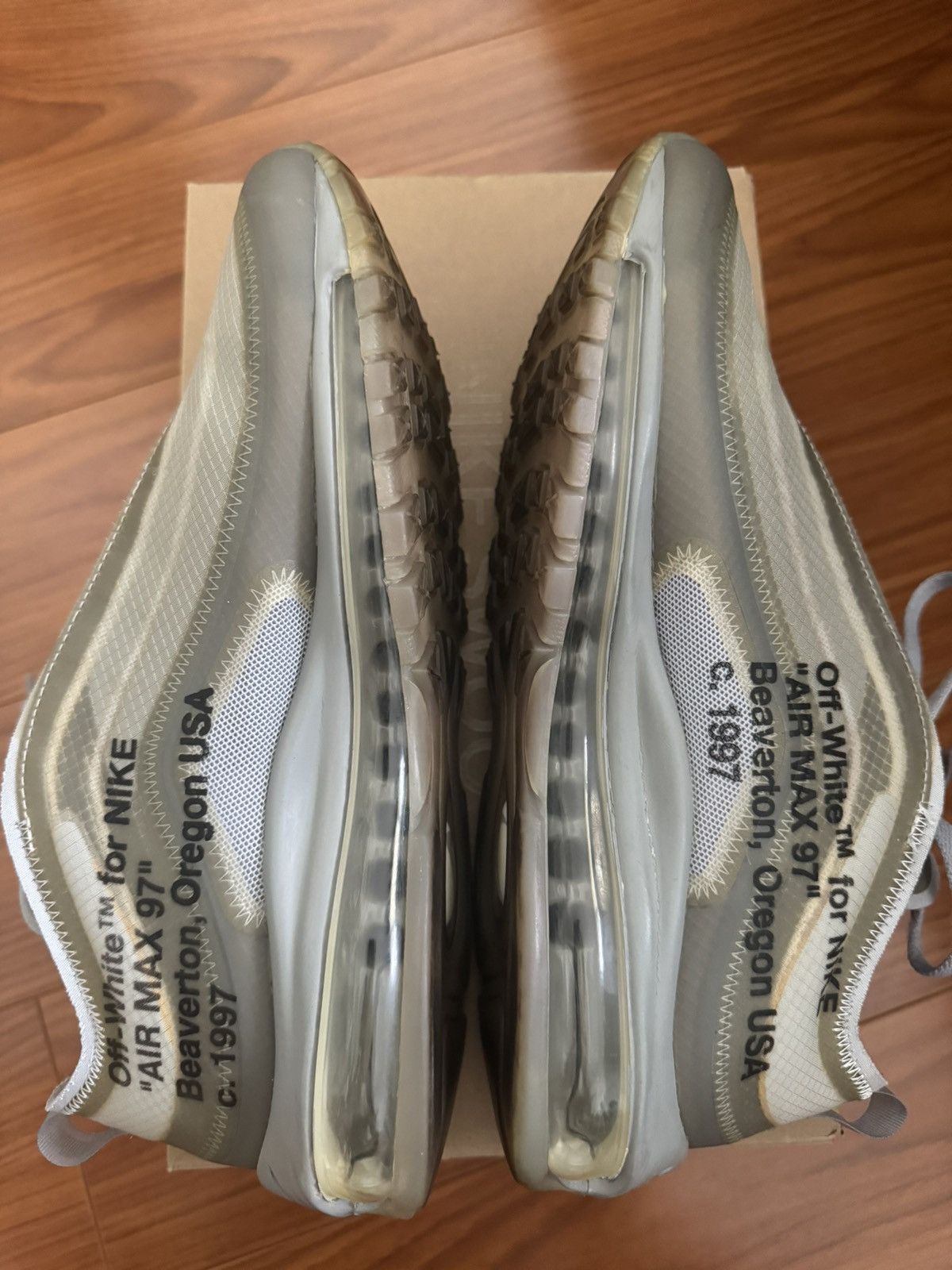 Nike × Off-White Nike Off-White Air Max 97 ‘Menta’ Size US 8 / EU 41 - 14 Thumbnail