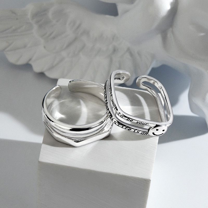 Jewelry Vintage Jewelry Rings Open Size Chrome Ring (Size 7-13) Size ONE SIZE - 2 Thumbnail