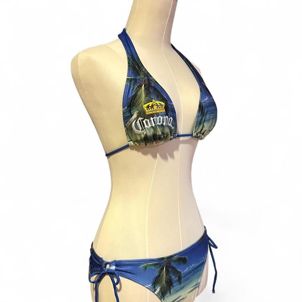 Other Vintage Y2K Corona tropical low waisted halter bikini set Size L / US 10 / IT 46 - 2 Thumbnail