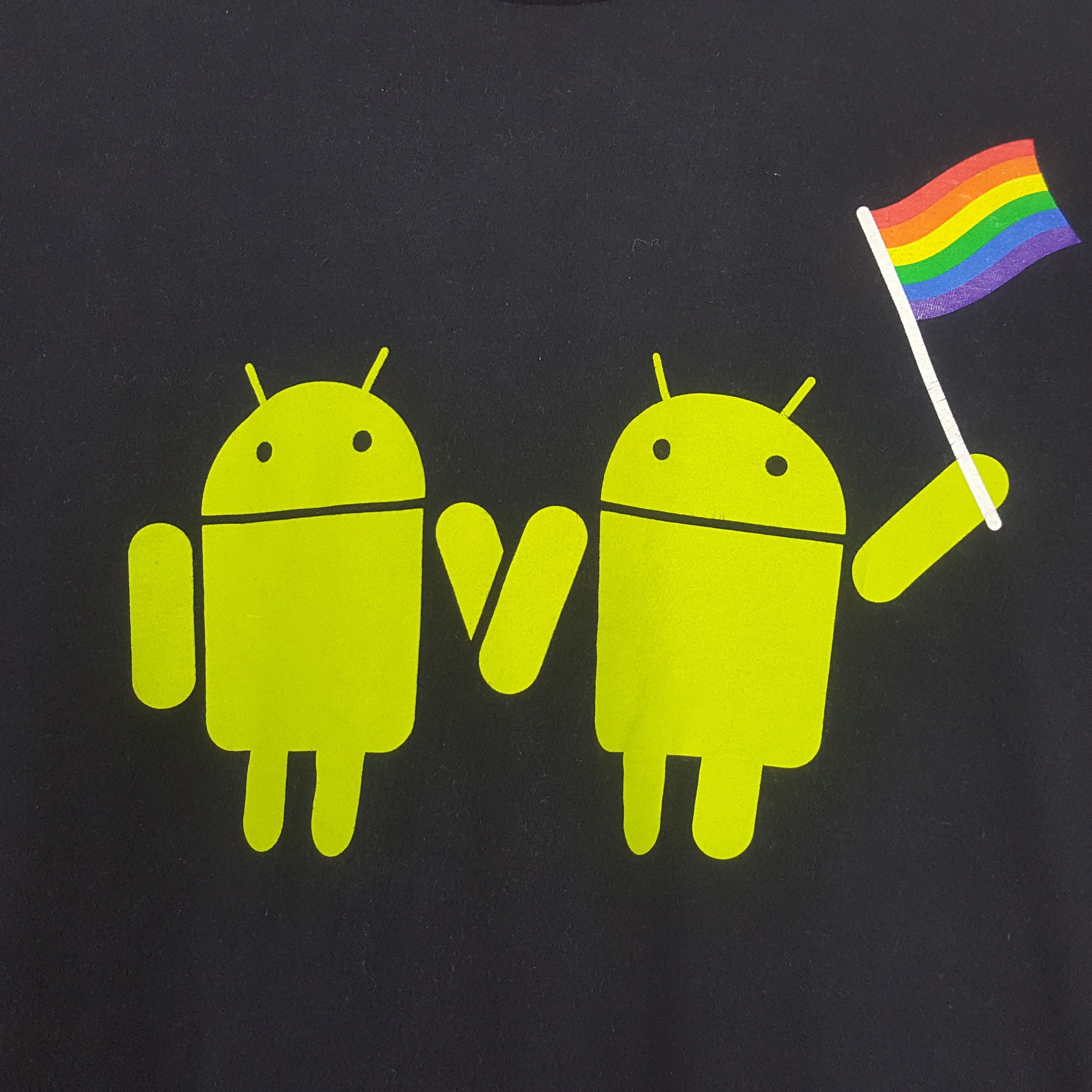 American Apparel × Vintage Vintage Google Android Gay Pride Promo T-shirt C2865N59 Size US L / EU 52-54 / 3 - 2 Thumbnail