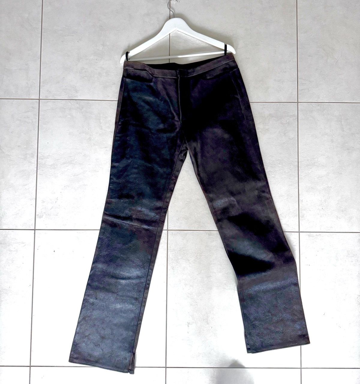 Carpe Diem Carpe Diem by Maurizio Altieri Men’s Brown leather trousers Size US 34 / EU 50 - 1 Thumbnail