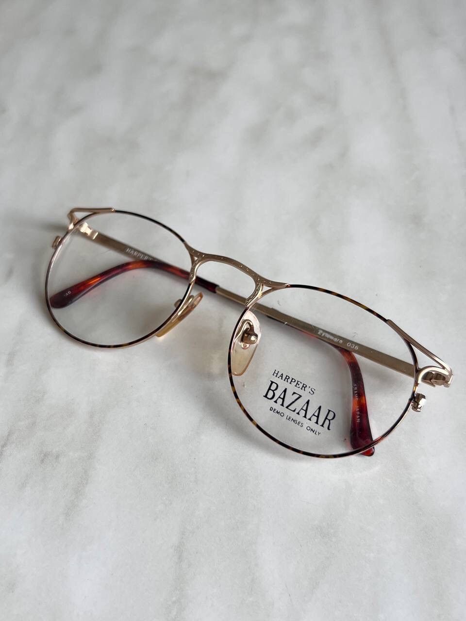 Japanese Brand Harper's Bazar eyeglasses Retro Frame Japan Made '90s Y2K Size ONE SIZE - 1 Thumbnail