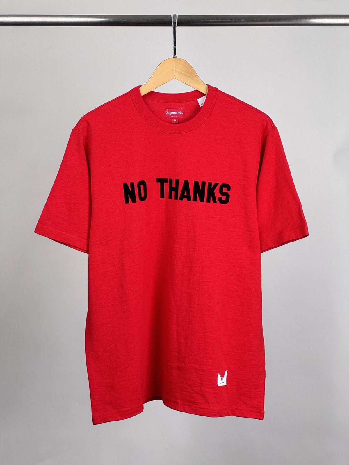 image of Supreme No Thx Tee M in Red, Men's (Size Medium)