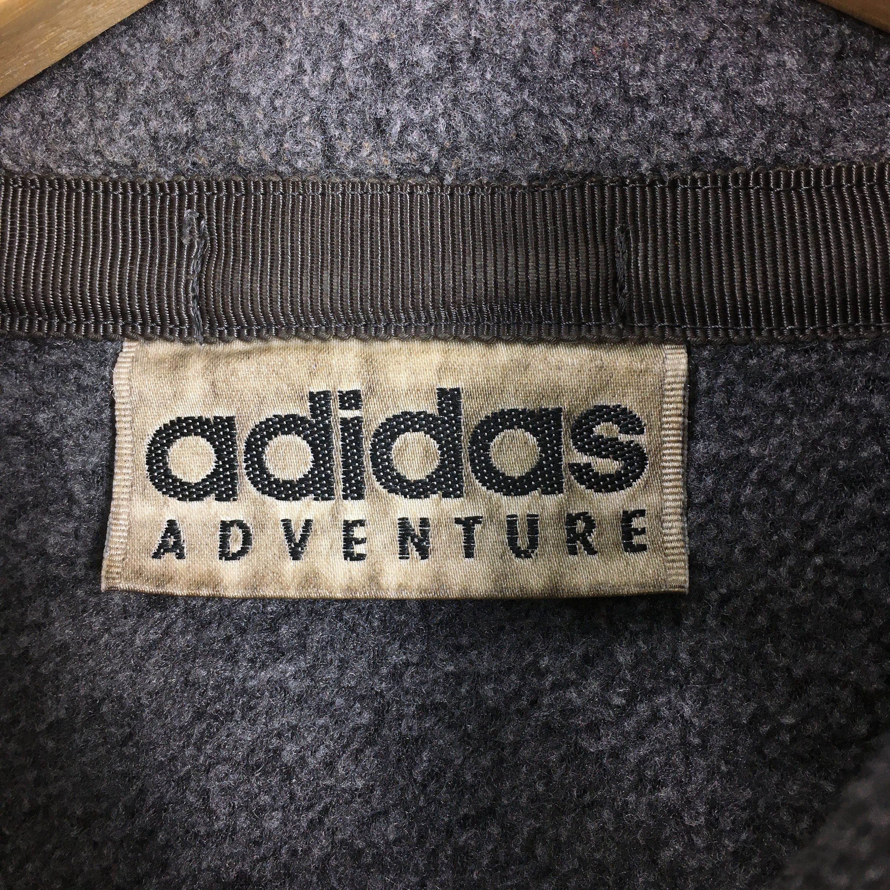 Adidas × Vintage Vintage Adidas Equipment Fleece Zipper Sweater Medium Size US M / EU 48-50 / 2 - 4 Thumbnail
