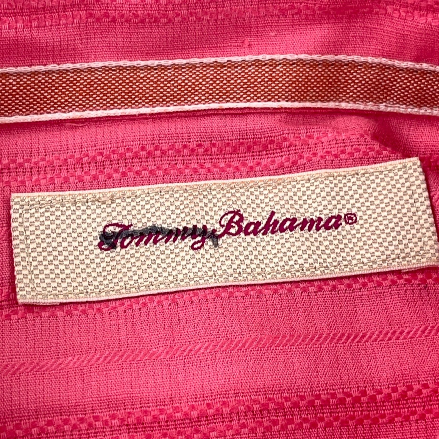 Tommy Bahama Tommy Bahama Shirt Men Large Pink Linen Button Up Relax Hawaiian Beach Camp Size US L / EU 52-54 / 3 - 3 Thumbnail