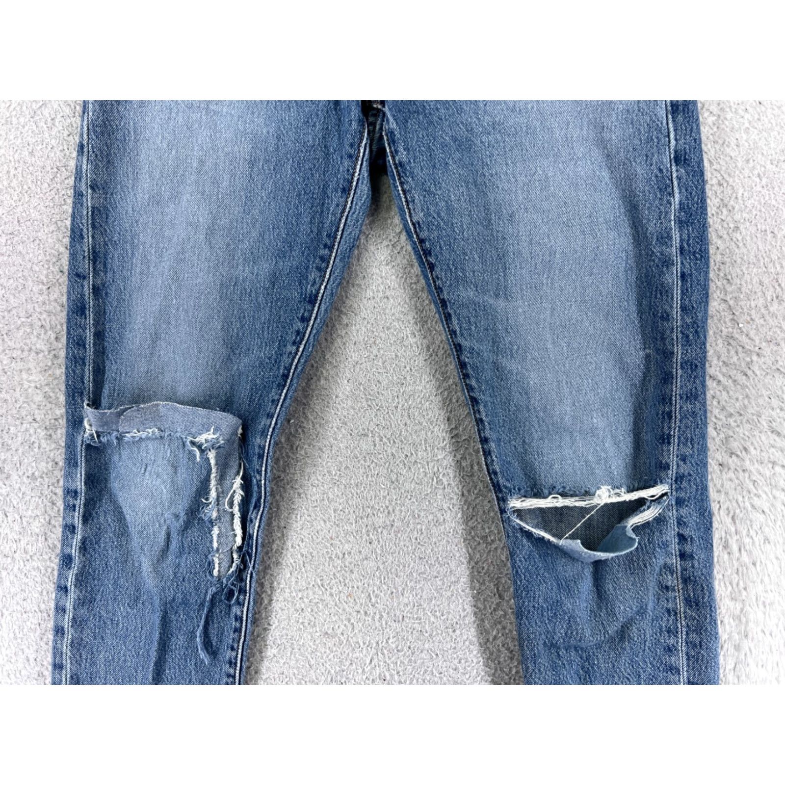 Levi's Levis Jeans Womens 26 Blue Denim 501 Tapered Premium Big E XX Button Fly Cotton Size 26" / US 2 / IT 38 - 3 Thumbnail