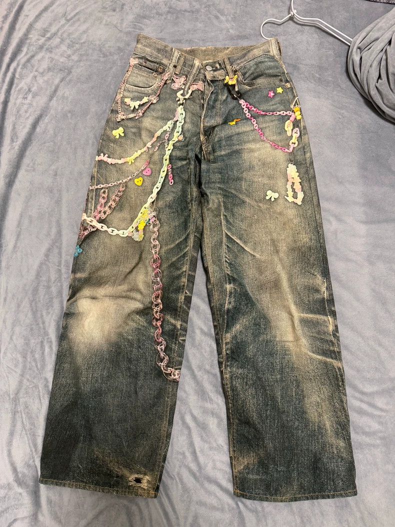 Acne Studios acne studios Make old washed candy chain jeans 2504-Nextarr Size US 28 / EU 44 - 1 Thumbnail