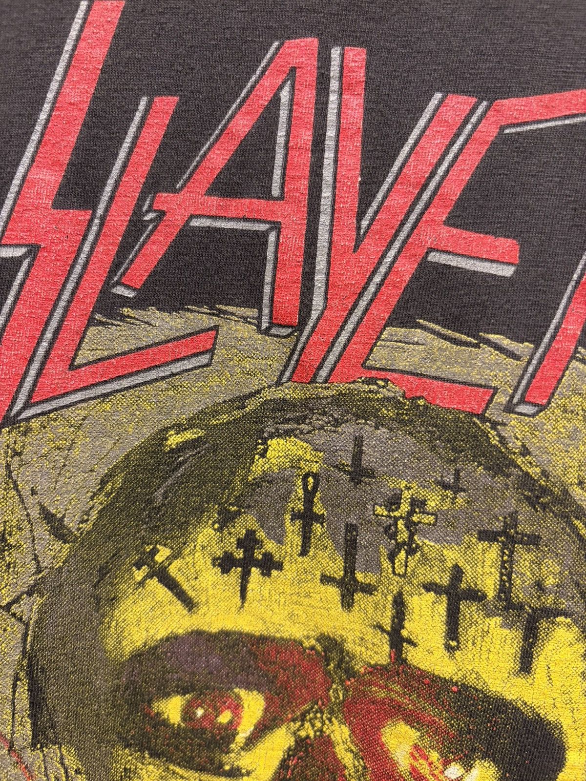 Vintage VINTAGE EARLY 90s Slayer “Seasons In The Abyss” shirt Size US XL / EU 56 / 4 - 3 Thumbnail