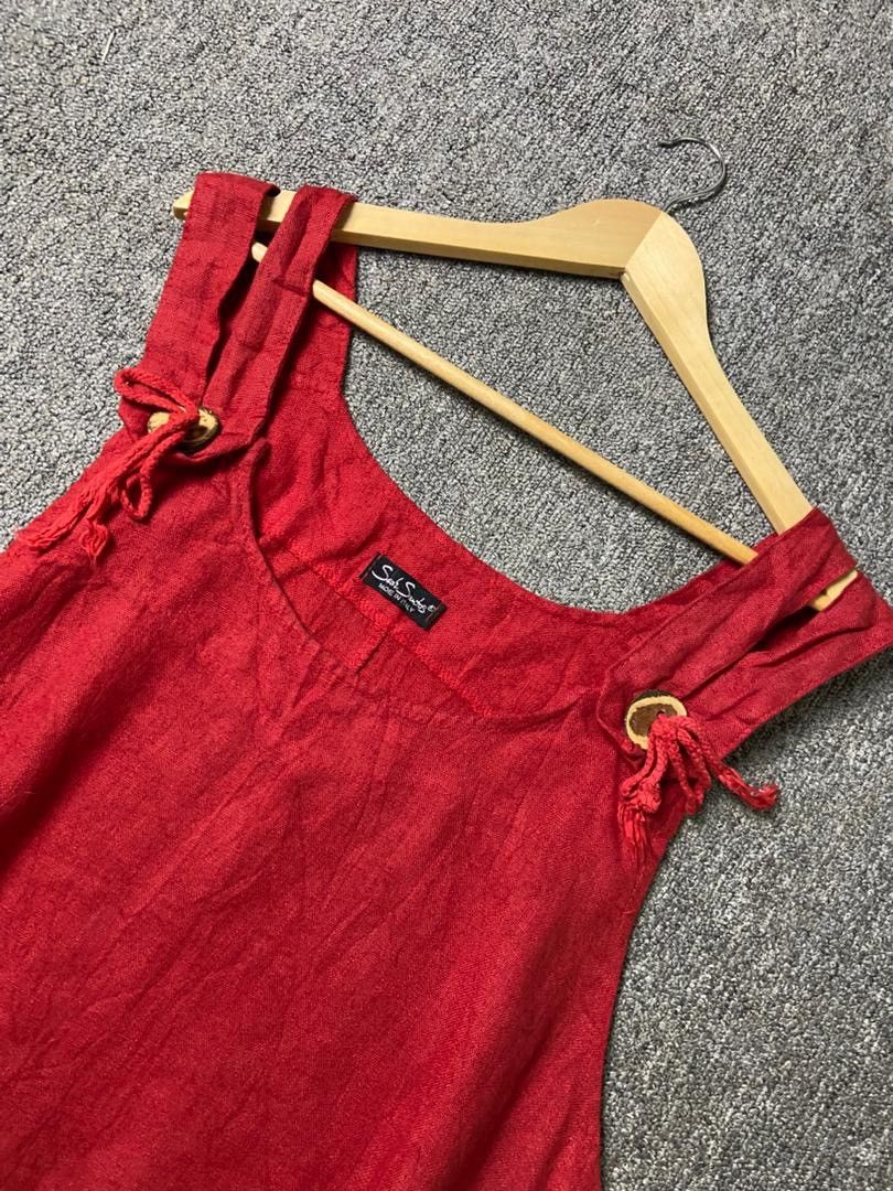 Japanese Brand Sarah Santos Linen Hem Tank Top (180) Size M / US 6-8 / IT 42-44 - 6 Thumbnail
