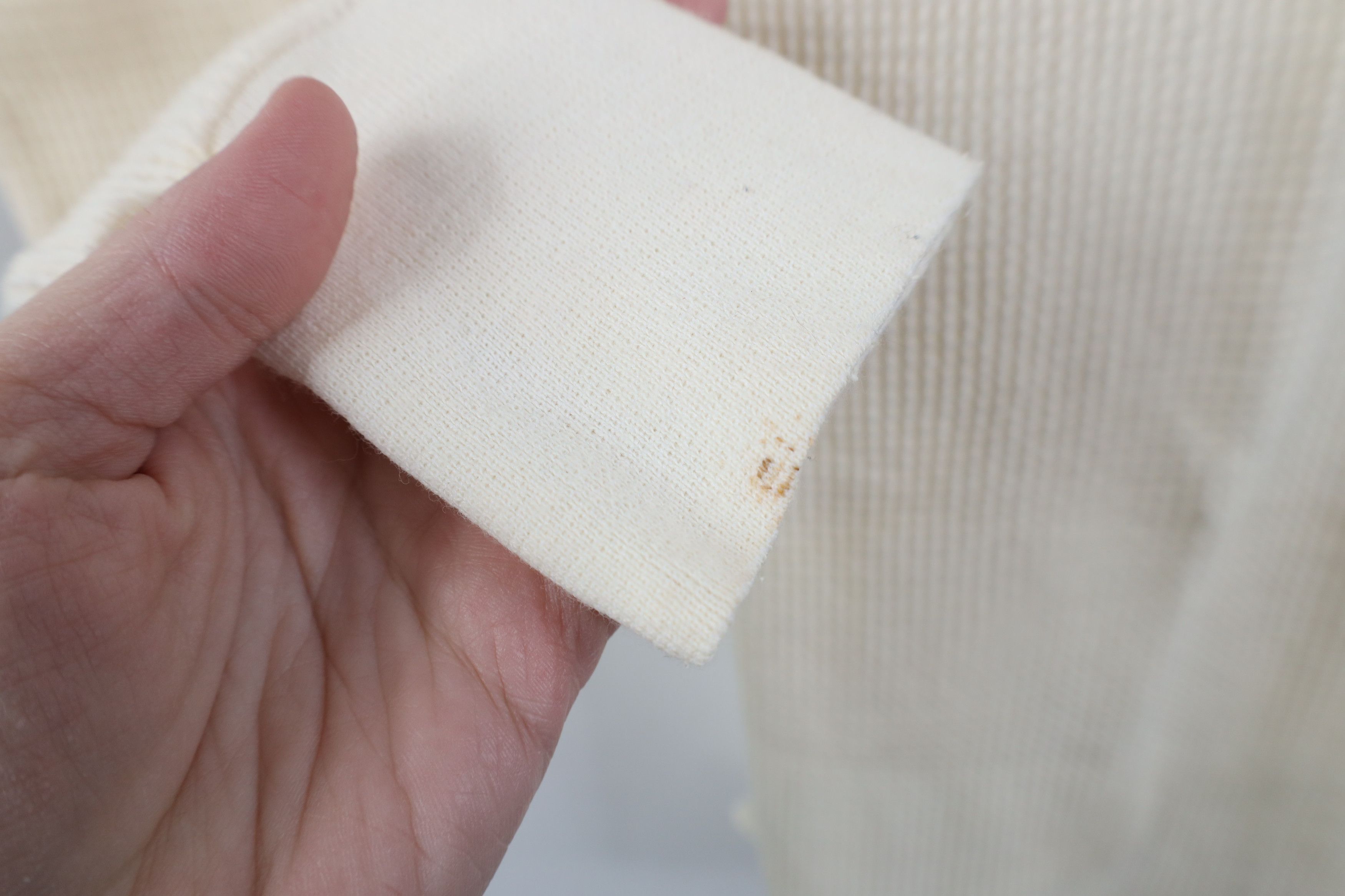 Vintage Vintage 70s Streetwear Thermal Waffle Knit T-Shirt Cream USA Size US M / EU 48-50 / 2 - 4 Thumbnail