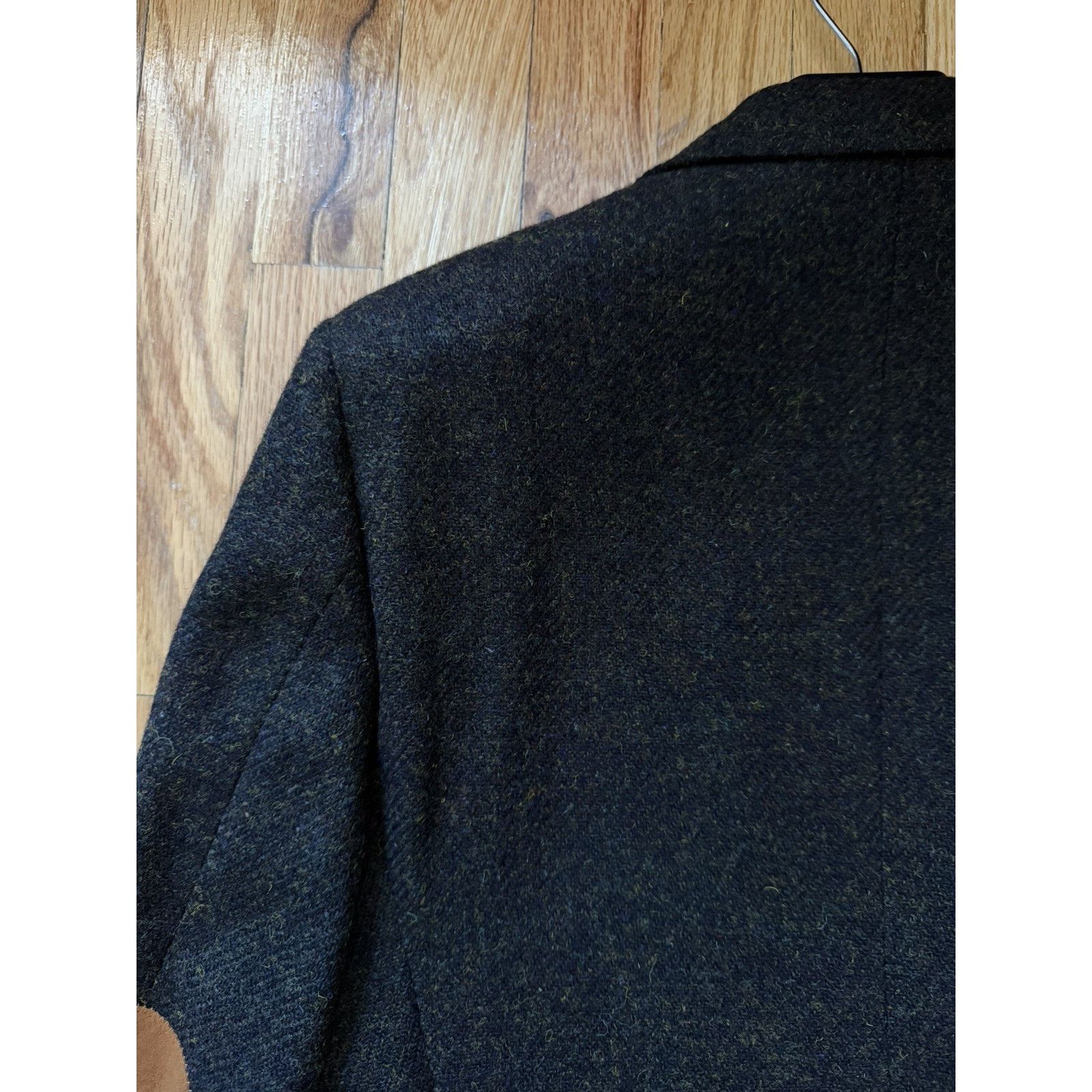 Southwick Mint Epaulet Southwick Sport Coat Dark Olive Harris Tweed Size 38R - 7 Thumbnail