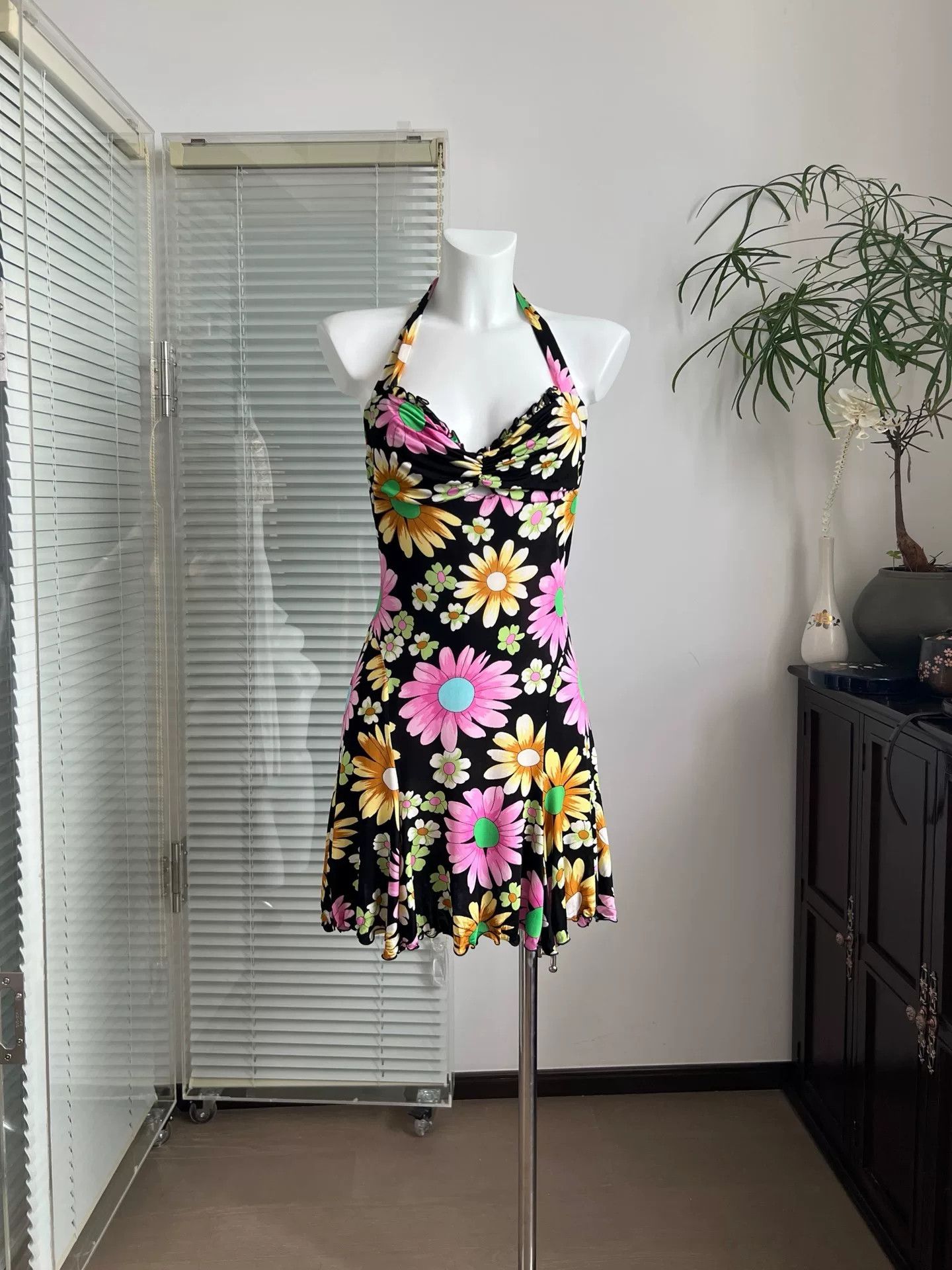 Blumarine Blugirl Blumarine 2007 Floral Halter Dress Size S / US 4 / IT 40 - 1 Thumbnail