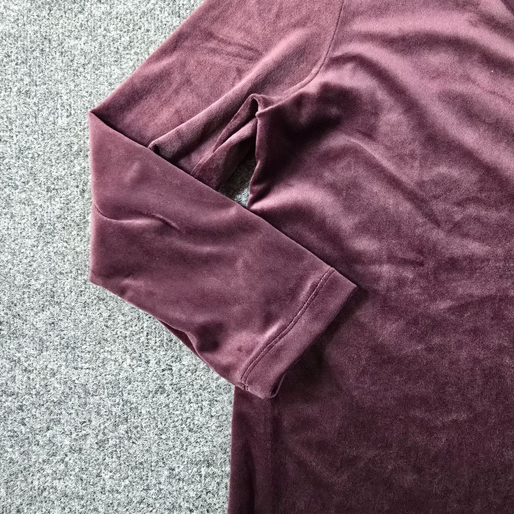 J. Jill J Jill Top Womens Size Large Petite Purple Burgundy Long Sleeve Velour Casual Shirt Blouse Womens Mens? Size L / US 10 / IT 46 - 3 Thumbnail