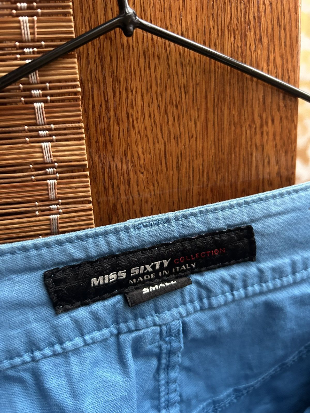 Miss Sixty × Vintage Vintage Y2k Miss Sixty Low Rise Cotton Blend Mini Skirt Blue Size 26" / US 2 / IT 38 - 5 Thumbnail