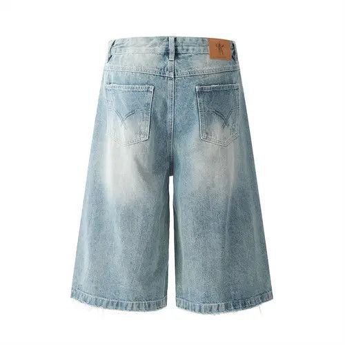 VIBE Punk men's distressed loose washed ripped denim shorts Size US 32 / EU 48 - 3 Thumbnail