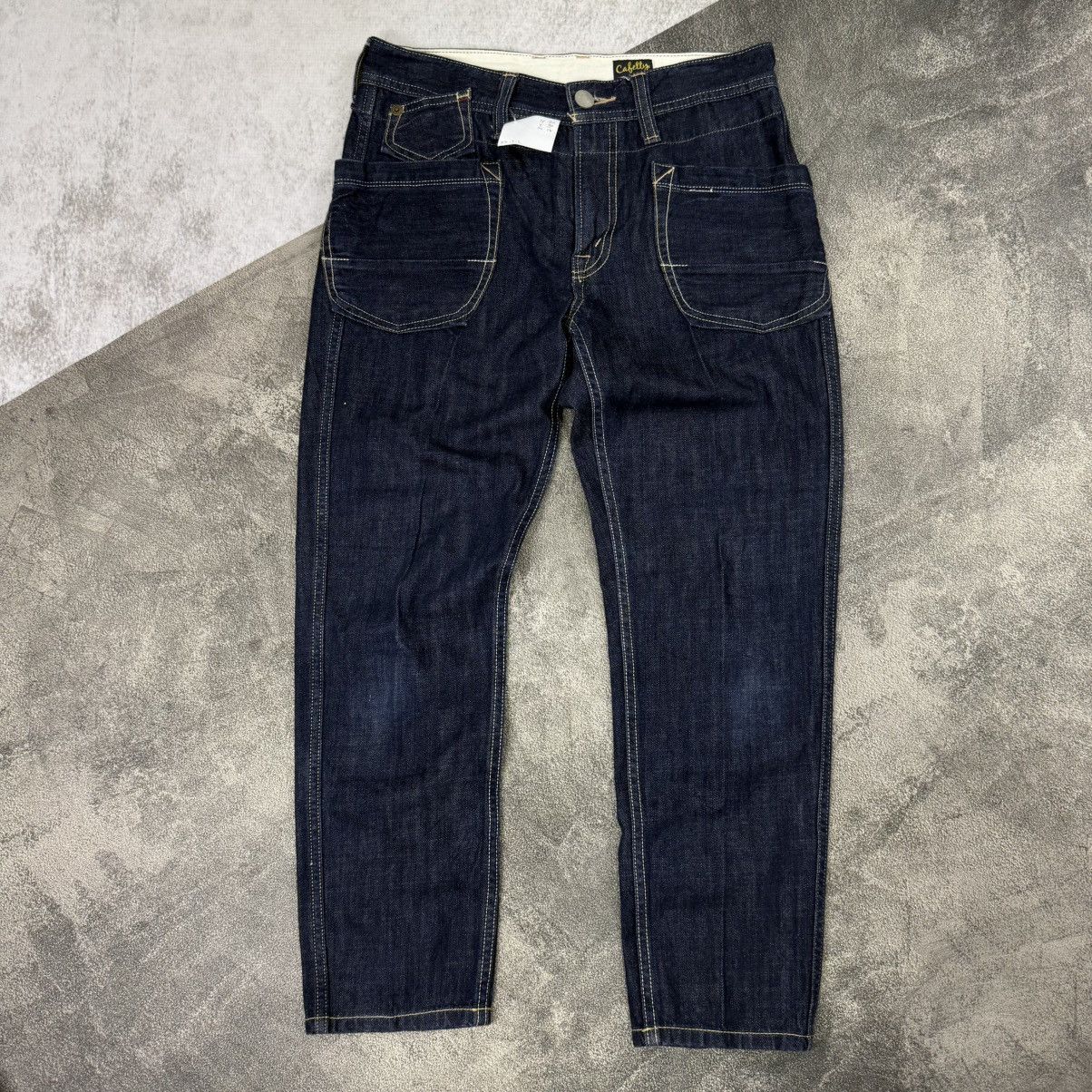 Japanese Brand Cafetty BushDenimPants multipcket buckleback Size US 30 / EU 46 - 1 Thumbnail