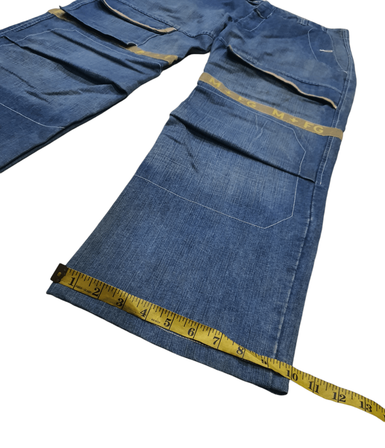 Marithe + Francois Girbaud × Vintage 90s MARITHE FRANCOIS GIRBAUD Wide Leg Baggy Blue Denim Jeans Size US 36 / EU 52 - 16 Thumbnail