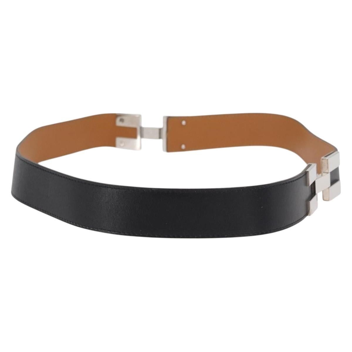 Hermes Hermes 24/32 Black Leather Belt Size ONE SIZE - 2 Thumbnail