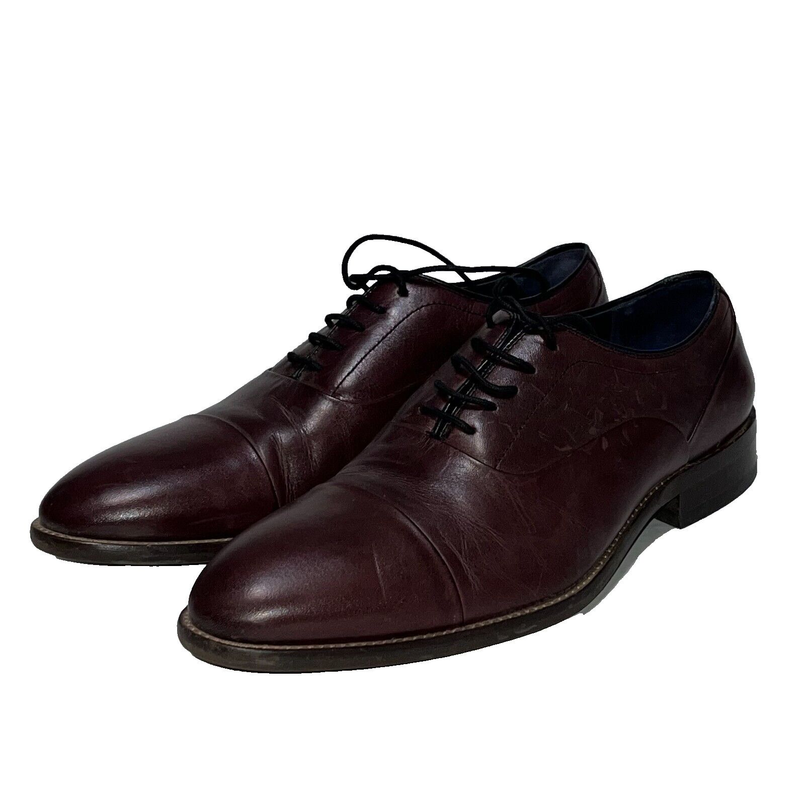 Johnston & Murphy Johnston & Murphy Burgundy Leather Cap Toe Oxfords Size 10M Size US 10 / EU 43 - 5 Thumbnail