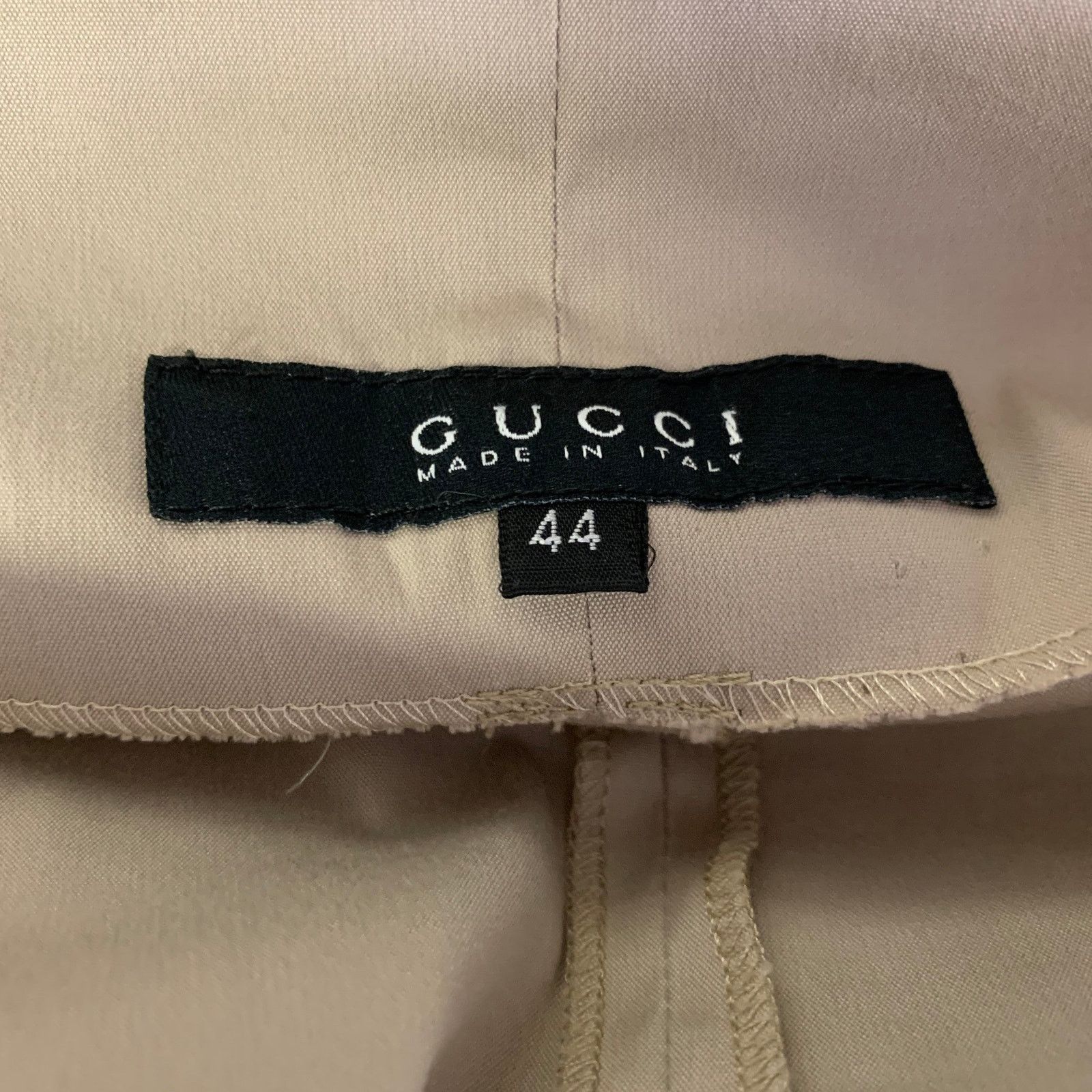 Gucci GUCCI Size L Khaki Cotton Blend Fitted Below Knee Skirt Size 32" / US 10 / IT 46 - 3 Thumbnail