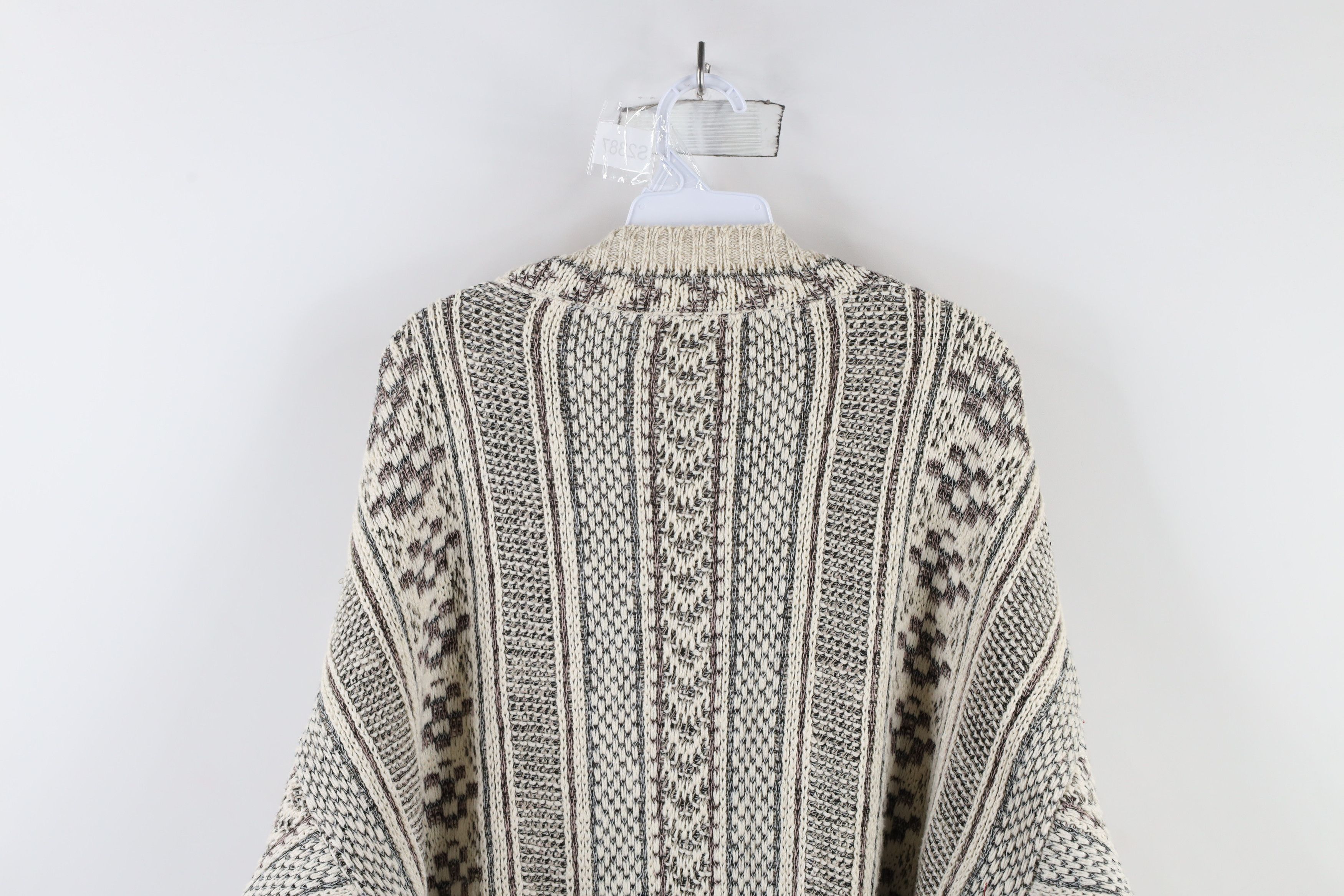Vintage Vintage 90s Coogi Style Ribbed Knit Cardigan Sweater Size US XXL / EU 58 / 5 - 12 Thumbnail