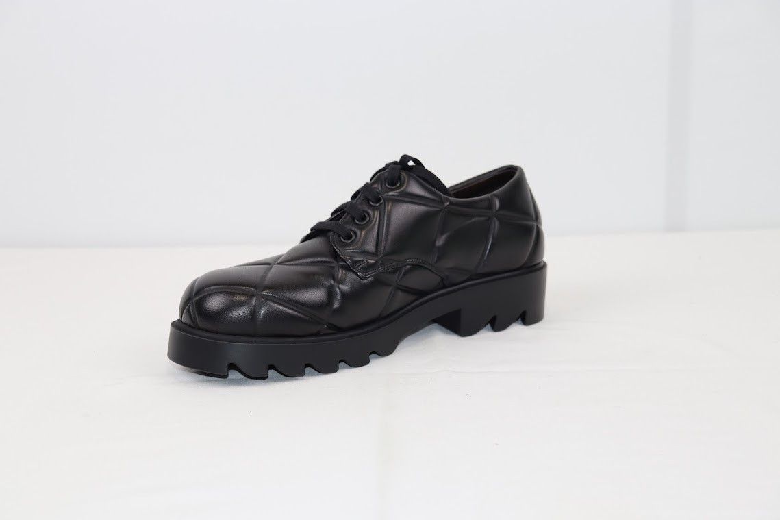 Bottega Veneta o1rshd1 Q.2 / Quilted Nappa Leather Strut Derby Shoes Size US 9 / EU 42 - 3 Thumbnail