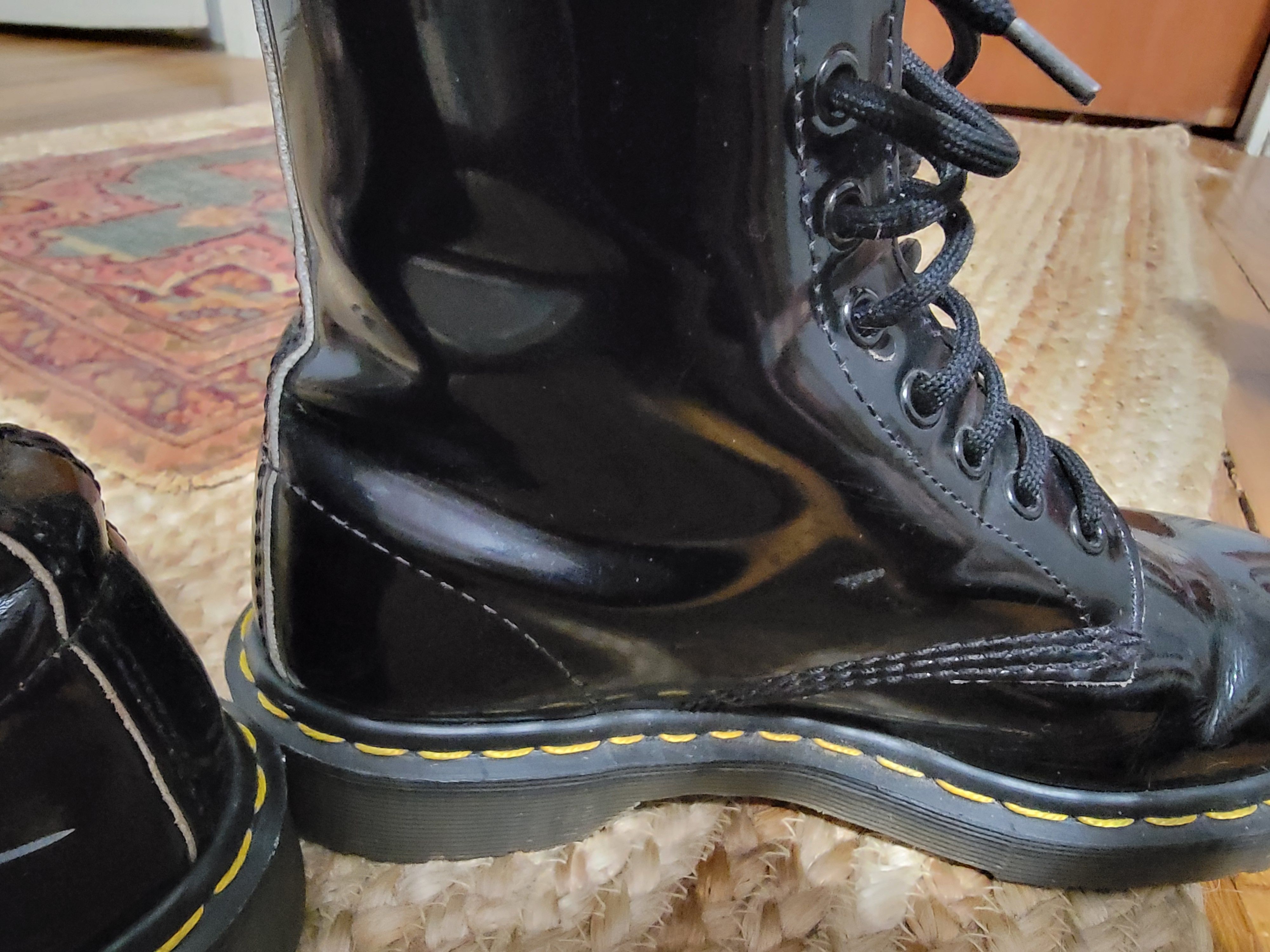 Dr. Martens Made in England Black patent Docs, UK size 6 Size US 7 / EU 40 - 6 Thumbnail