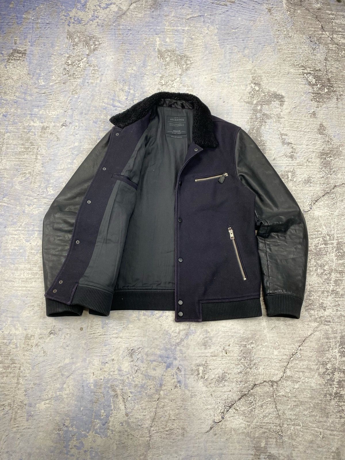 Allsaints Allsaints leather wool jacket bomber mens rare purple black Size US M / EU 48-50 / 2 - 9 Thumbnail